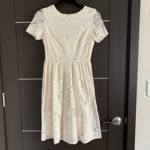 ModCloth cream lace dress